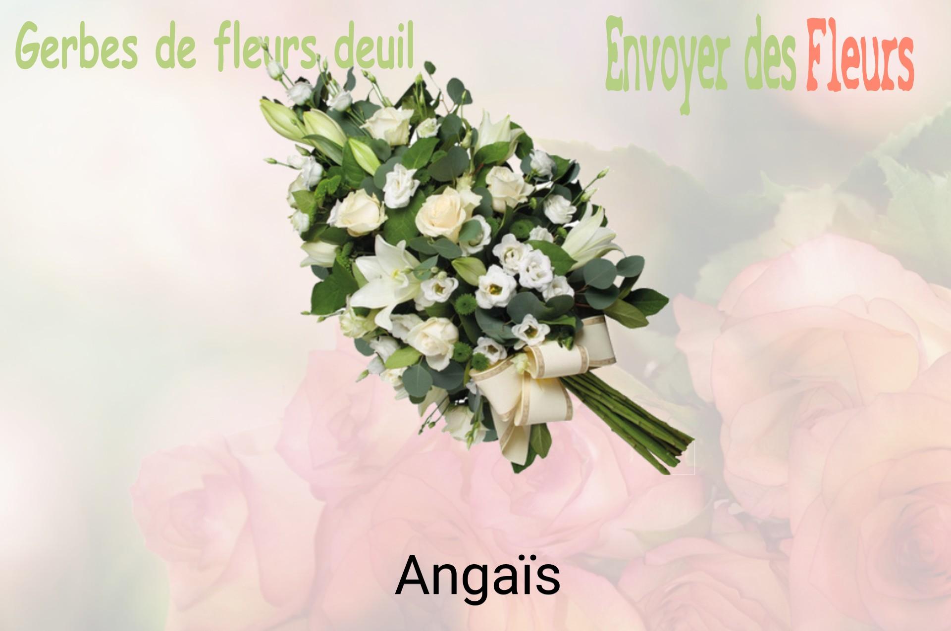 Gerbe de fleurs de deuil livrée à Angaïs